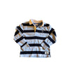 Cyrillus Polo-rugby Cotton Striped Top with white collar - SIZE 4Y