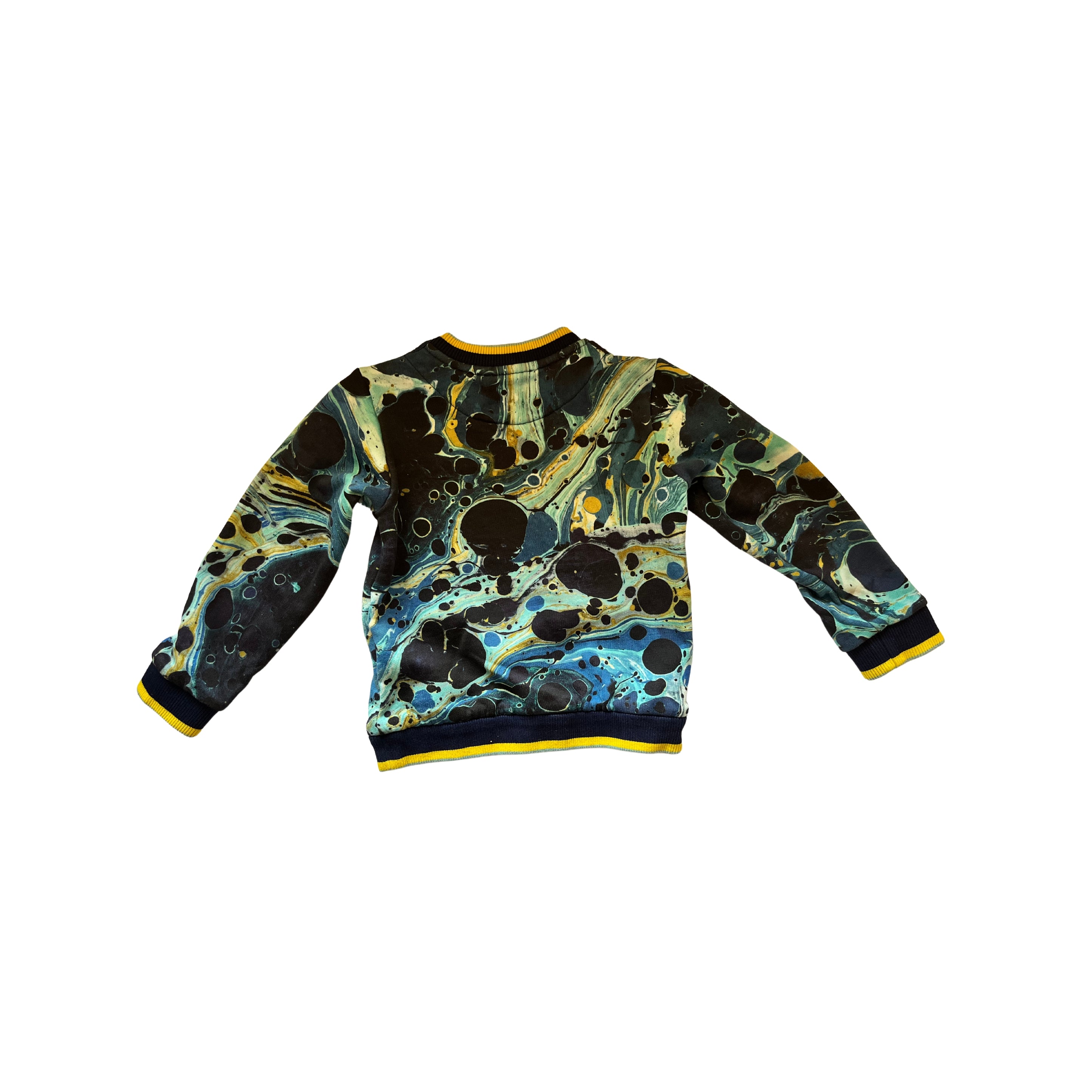 Dolce & Gabbana Kids Boy's Marble-print Logo Sweatshirt in Blue - SIZE 24 mths to 30 mths