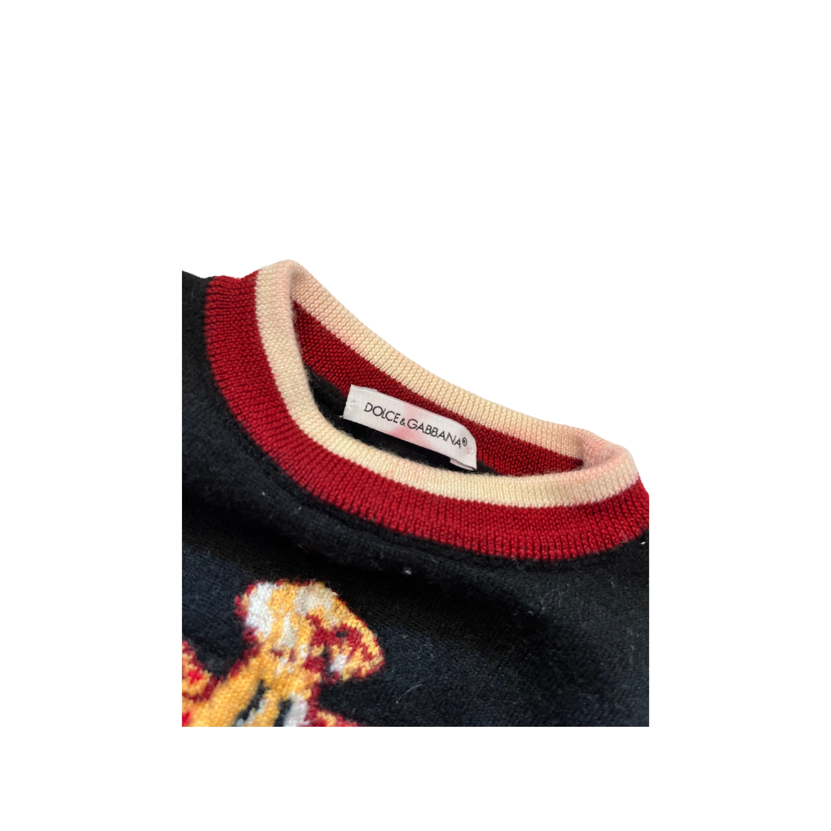 Dolce & Gabbana King crew neck 100% virgin wool sweater - SIZE 3Y