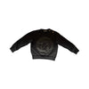 Versace Black Crew Neck Sweater with Black Medusa Motif and Gold Buttons - Size 24mths