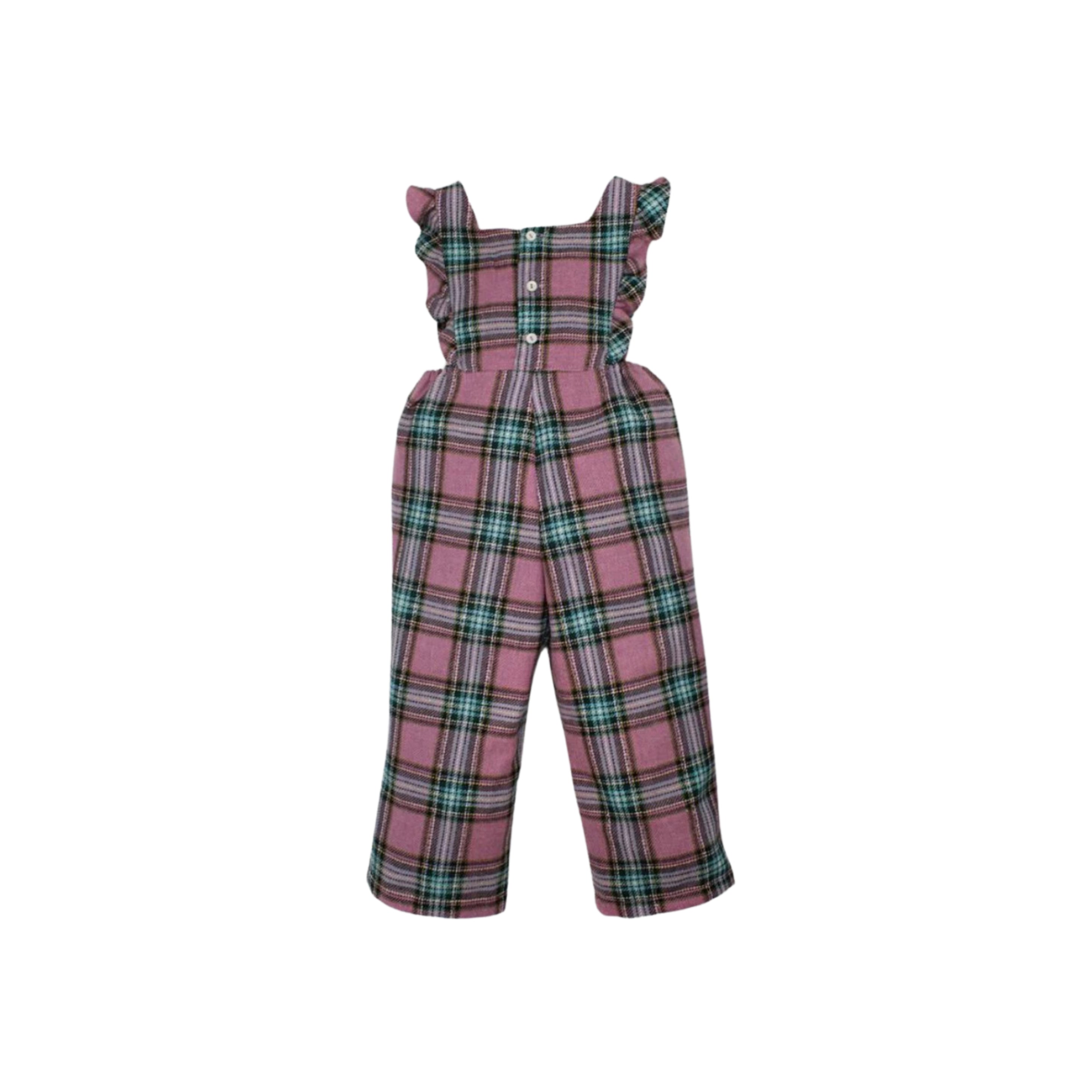 Fina Ejerique Purple Glitter Check Overalls - SIZE 2Y