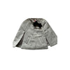 Lili Gaufrette Grey Wool Cape with Black Velvet Bow - SIZE 2