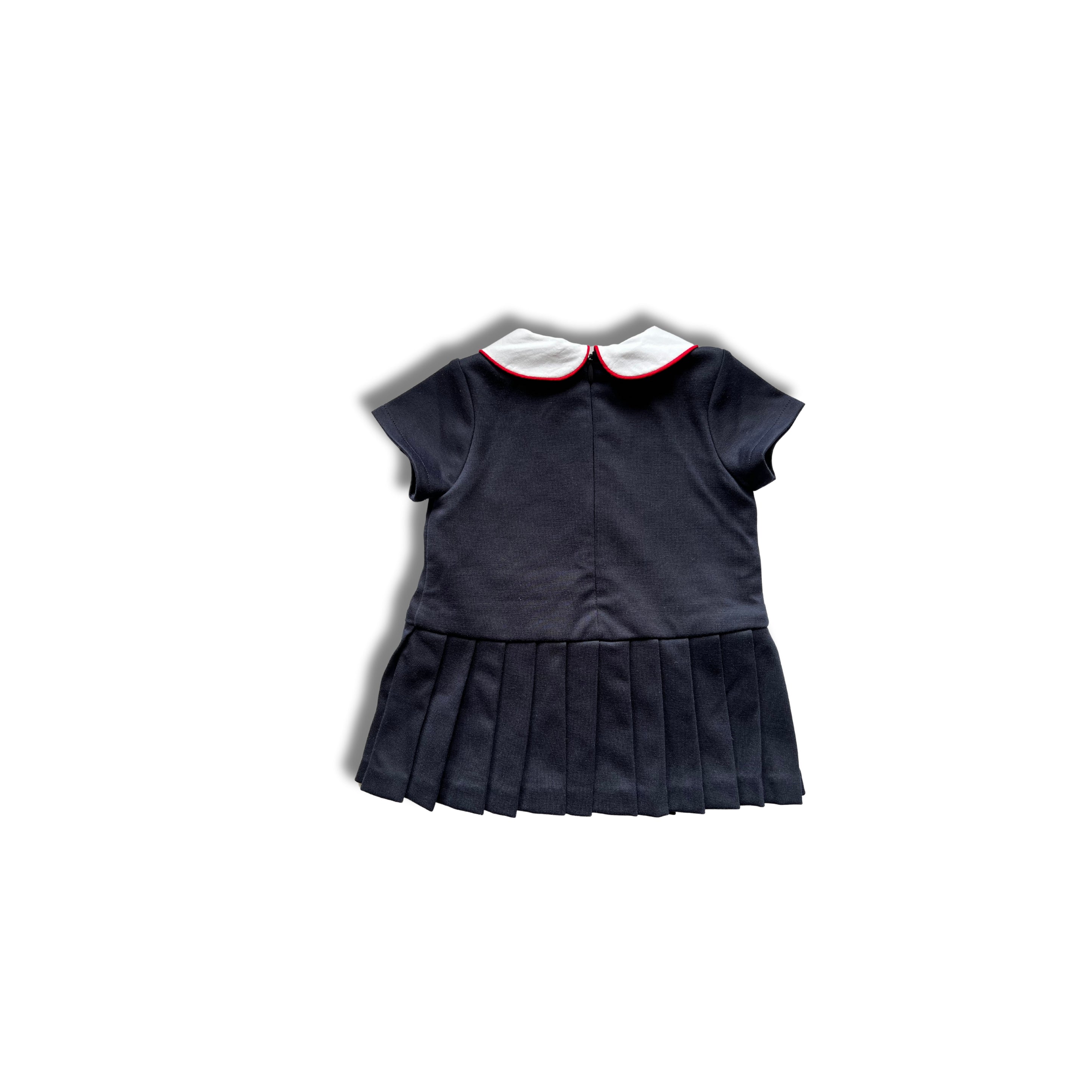 Jacadi Navy Galinette Dress - SIZE 12 mths