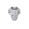 Jacadi Body Suit Galon White with Navy trimming on collar - SIZE 24mths