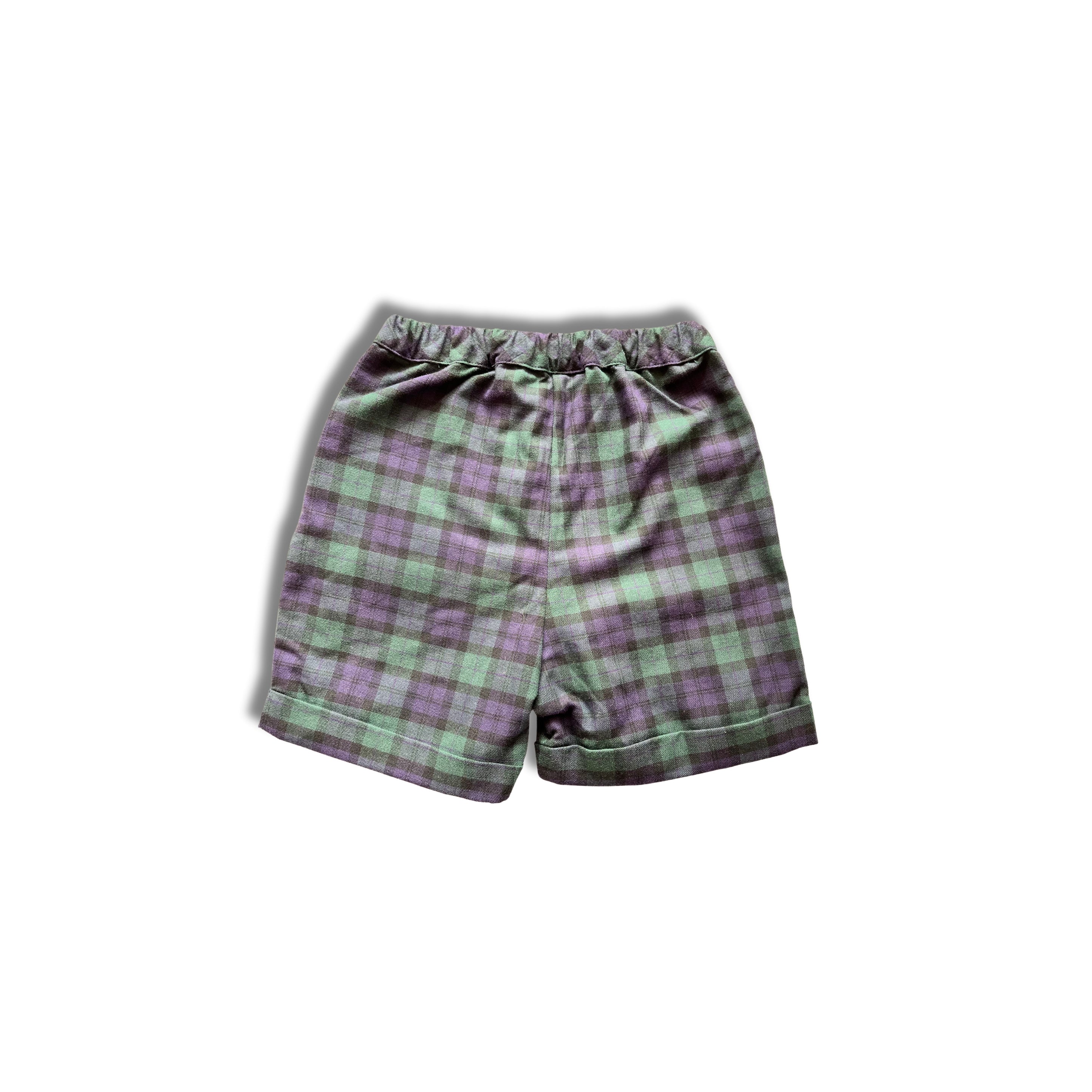 Piccola Speranza Blue and Green Tartan Check Boys Shorts Set  - SIZE 36mths