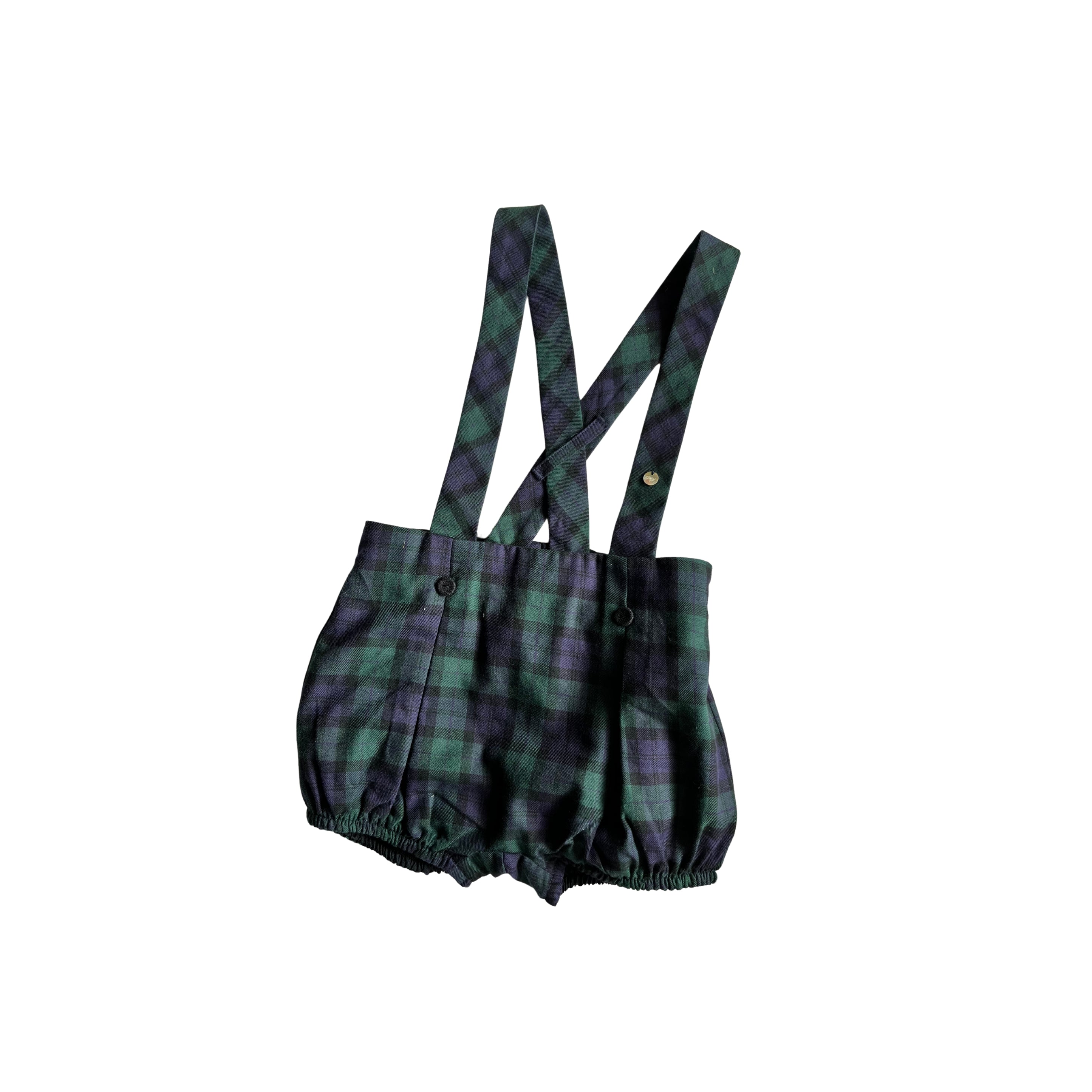 Piccola Speranza Green Tartan Overall - SIZE 2